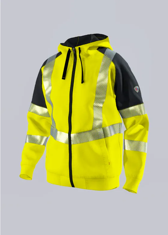 BP®-Sweatjacke mit hoher Sichtbarkeit und Kapuze 2138
