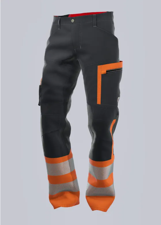 BP® Hybridhose mit hoher Sichtbarkeit, Kl. 1 und Knietaschen 2047