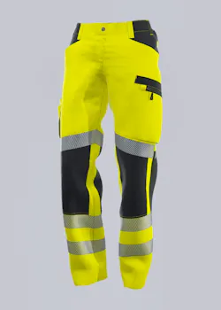 BP® pantalon stretch haute visibilité avec poches pour genouillères pour femmes 2046