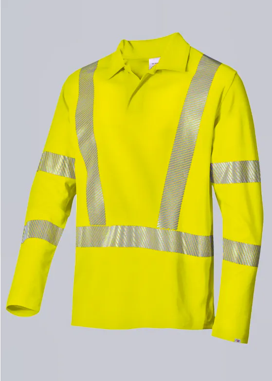 BP® 2133 Langarm-Poloshirt, hohe Sichtbarkeit, UV-Schutz