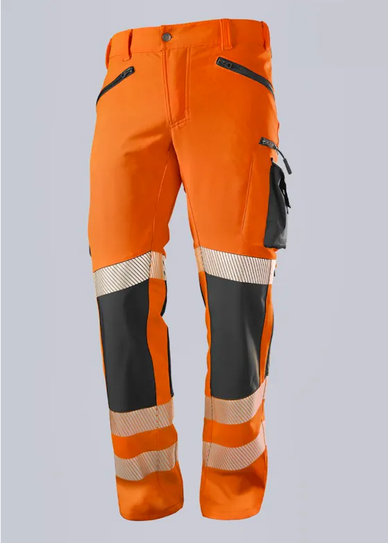 BP® Superstretch-Hose mit hoher Sichtbarkeit und Knietaschen 2044