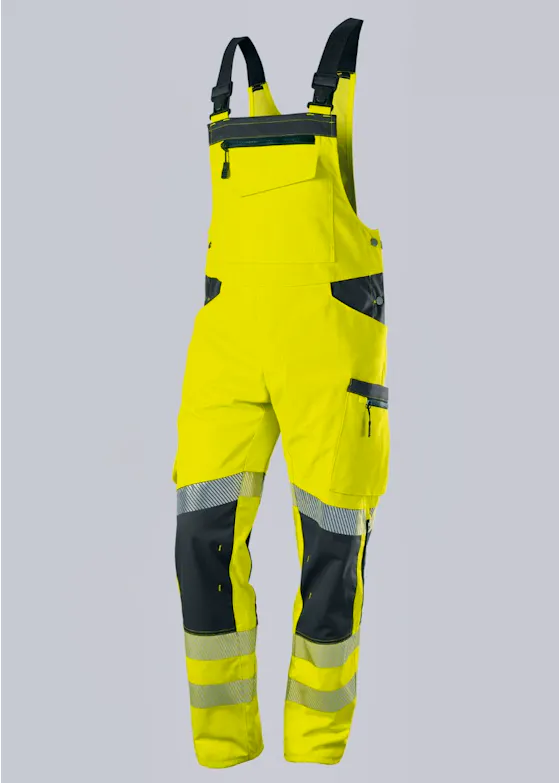 BP® Stretch-Latzhose mit hoher Sichtbarkeit und Knietaschen 2041
