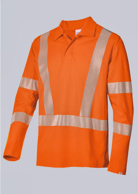 BP® 2133 Langarm-Poloshirt, hohe Sichtbarkeit, UV-Schutz
