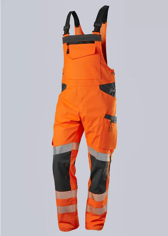 BP® Stretch-Latzhose mit hoher Sichtbarkeit und Knietaschen 2041