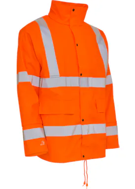 Elka Rainwear 026300R Dry Zone Visible PU Rain Jacket Hi-Vis