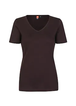 ID Identity Interlock T-shirt 0506 V-neck Slim Fit Dames miniatuur