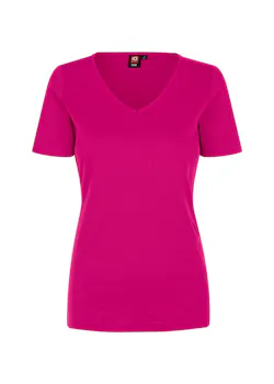 ID Identity Interlock T-shirt 0506 V-neck Slim Fit Dames miniatuur