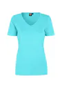ID Identity Interlock T-shirt 0506 V-neck Slim Fit Dames miniatuur