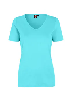 ID Identity Interlock T-shirt 0506 V-neck Slim Fit Dames miniatuur