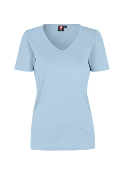 ID Identity Interlock T-shirt 0506 V-neck Slim Fit Dames miniatuur
