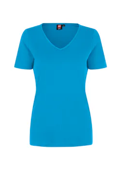 ID Identity Interlock T-shirt 0506 V-neck Slim Fit Dames miniatuur