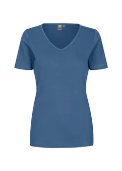 ID Identity Interlock T-shirt 0506 V-neck Slim Fit Dames miniatuur
