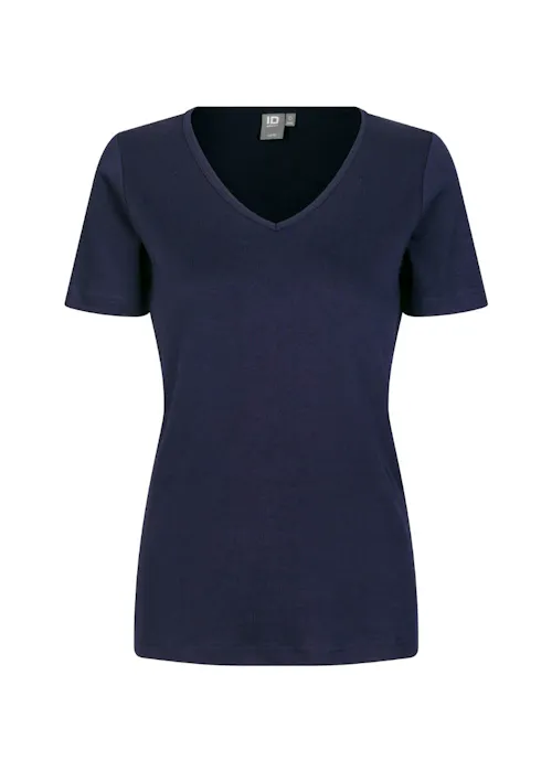 ID Identity Interlock T-shirt 0506 V-neck Slim Fit Dames