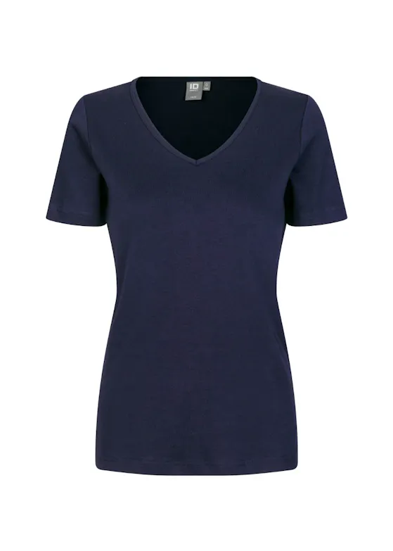 ID Identity Interlock T-shirt 0506 V-neck Slim Fit Dames