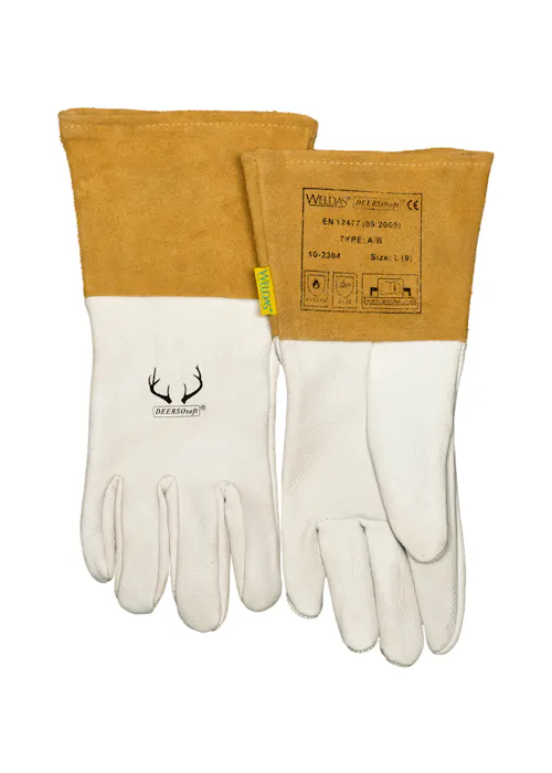 Weldas 10-2304 Softouch™ Zacht Glad Hertenleer Met Kap Van Split Rundleer