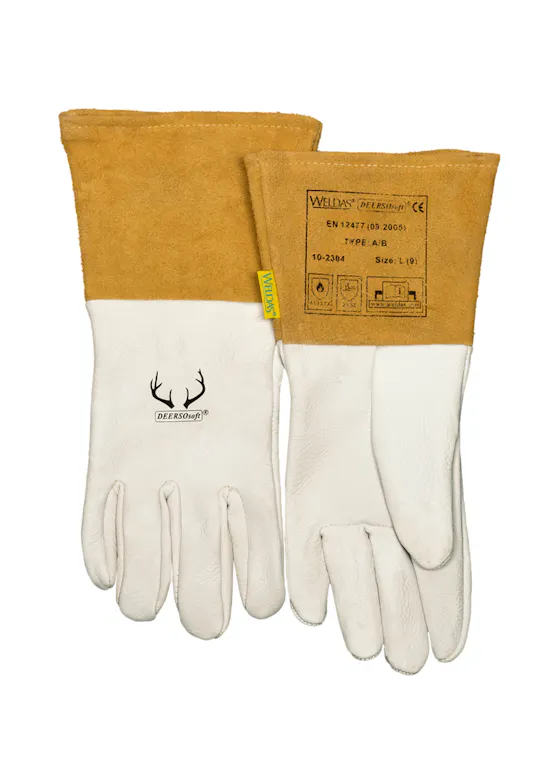 Weldas 10-2304 Softouch™ Zacht Glad Hertenleer Met Kap Van Split Rundleer