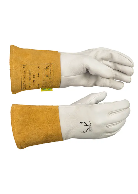 Weldas 10-2304 Softouch™ Zacht Glad Hertenleer Met Kap Van Split Rundleer