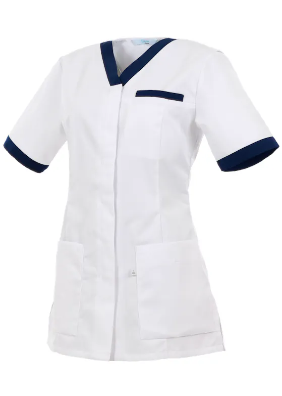 Alsico Zorgjas Norah Wit/Donkerblauw