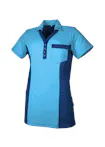 azur blauw/marine