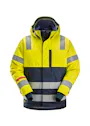 Snickers Waterdichte Isolerend Jack met Capuchon High-Vis Klasse 3 1162 miniatuur