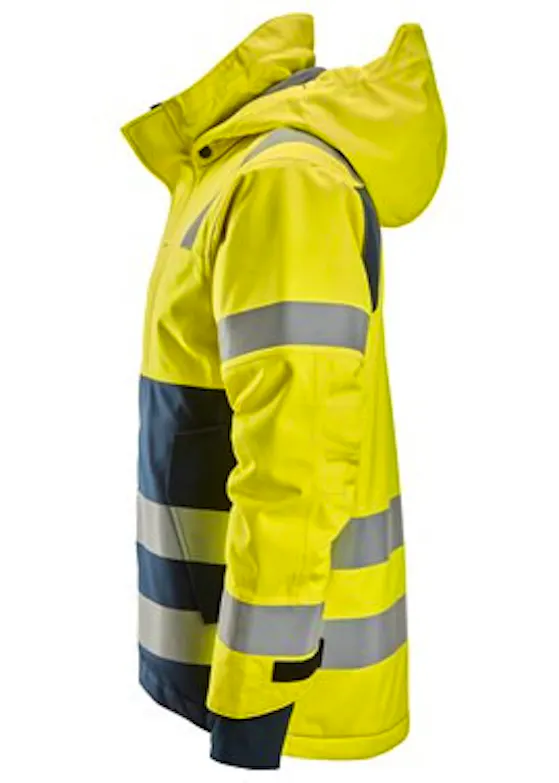 Snickers Waterdichte Isolerend Jack met Capuchon High-Vis Klasse 3 1162