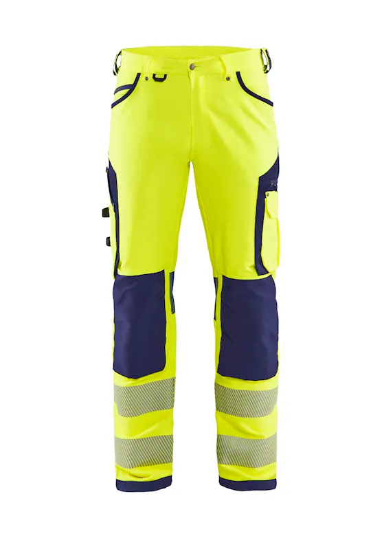 Blåkläder 1197 High-Visibility-Arbeitshose mit 4-Wege-Stretch, ohne Nageltaschen