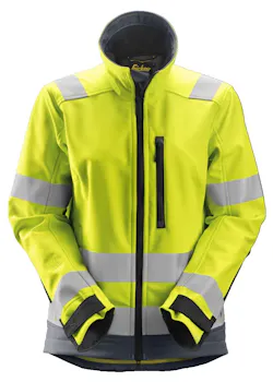 Snickers Workwear AllroundWork High-Vis Softshell Damesjack Klasse 2 -/3 1237 miniatuur