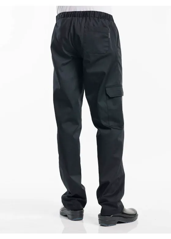 Chaud Devant baggy schwarze Kochhose