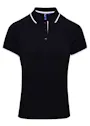 Premier Contrast Coolchecker® PW619 Poloshirt Slim Fit Dames miniatuur