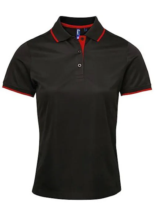 Premier Contrast Coolchecker® PW619 Poloshirt Slim Fit Dames