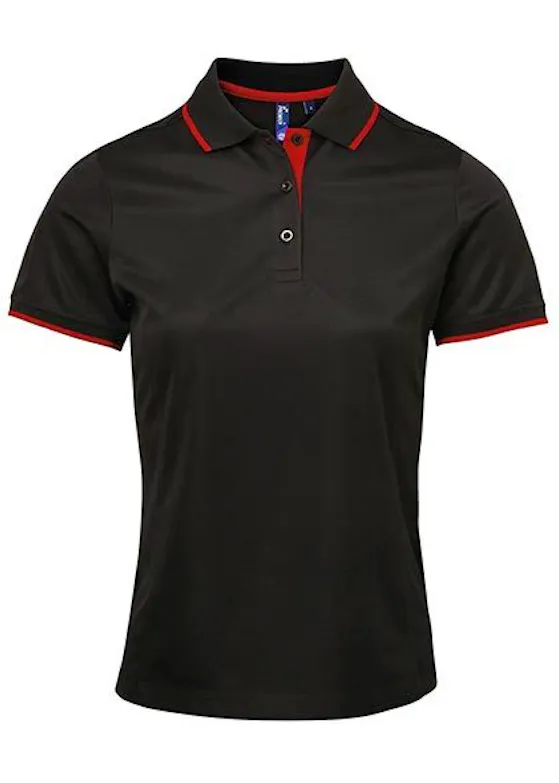 Premier Contrast Coolchecker® PW619 Poloshirt Slim Fit Dames