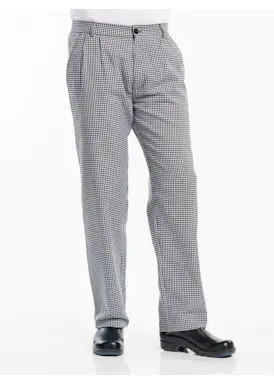 Chaud Devant schwarzer Pepita-Kochpantalon