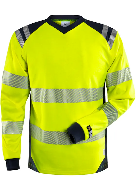 Fristads Flamestat Hi-Vis-Langarm-T-Shirt, Klasse 3, 7359 TFL