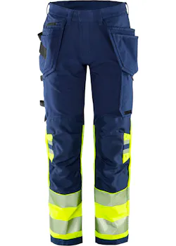 Fristads Stiby High Vis Green werkbroek stretch klasse 1 2643 GSTP miniatuur