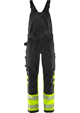 Fristads High-vis green amerikanische Latzhose Stretch, Klasse 1, 1032 GSTP