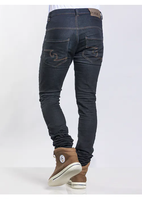 Chaud Devant Koksbroek Skinny Reg Jogg Denim Zwart 