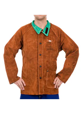 Weldas 44-7300 Lava Brown™ Lasjas Met Een Split Rundlederen Voorzijde