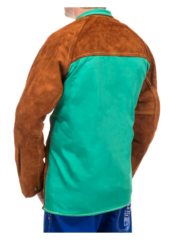 Weldas 44-7300 Lava Brown™ Lasjas Met Een Split Rundlederen Voorzijde