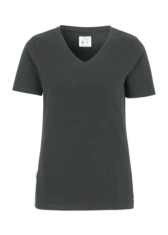 Cottover 141025 T-Shirt Stretch V-neck Slim Fit Dames