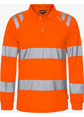 Fristads Hogezichtbaarheids Green 301260 Poloshirt High Vis Met Lange Mouw Klasse 3 7864 GPST Trofta
