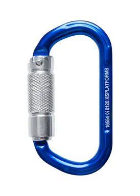 AllRisk Triple-Lock Aluminum Carabiner — Blue
