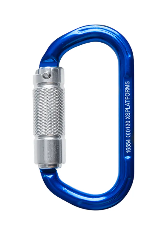 AllRisk Triple-Lock Aluminum Carabiner — Blue