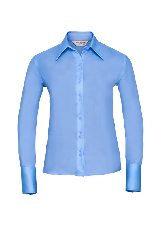 Russell Z956F Ultimate Non-⁠Iron Shirt Long Sleeve Tailored Regular Fit Ladies
