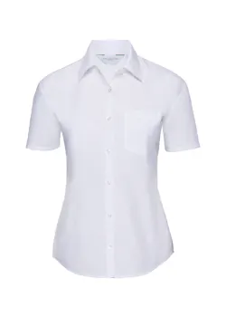 Russell Z935F Classic Polycotton Poplin Shirt Short Sleeve Regular Fit Dames miniatuur