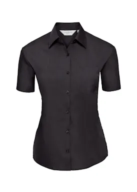 Russell Z935F Classic Polycotton Poplin Shirt Short Sleeve Regular Fit Dames