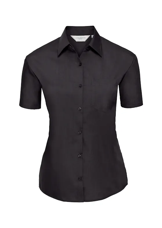 Russell Ladies' Short-Sleeve Classic Polycotton Poplin Shirt