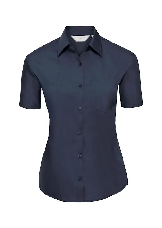 Russell Ladies' Short-Sleeve Classic Polycotton Poplin Shirt