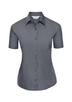 Russell Z935F Classic Polycotton Poplin Shirt Short Sleeve Regular Fit Dames miniatuur