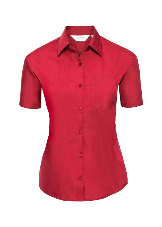 Russell Ladies' Short-Sleeve Classic Polycotton Poplin Shirt
