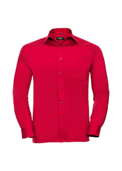 Russell Z934 Classic Polycotton Poplin Shirt Long Sleeve Regular Fit miniatuur